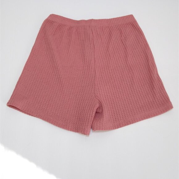 Waffle Lounge Shorts Medium Size 6 High Waist Draw Strings Comfy & Soft EUC - Picture 2 of 7
